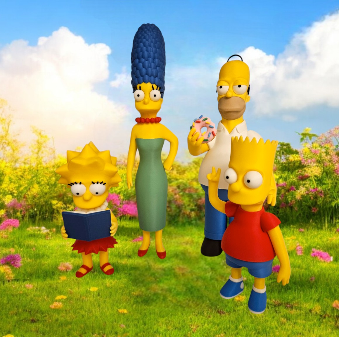 Lisa Simpson Figurine 3D‑Printed Display Model