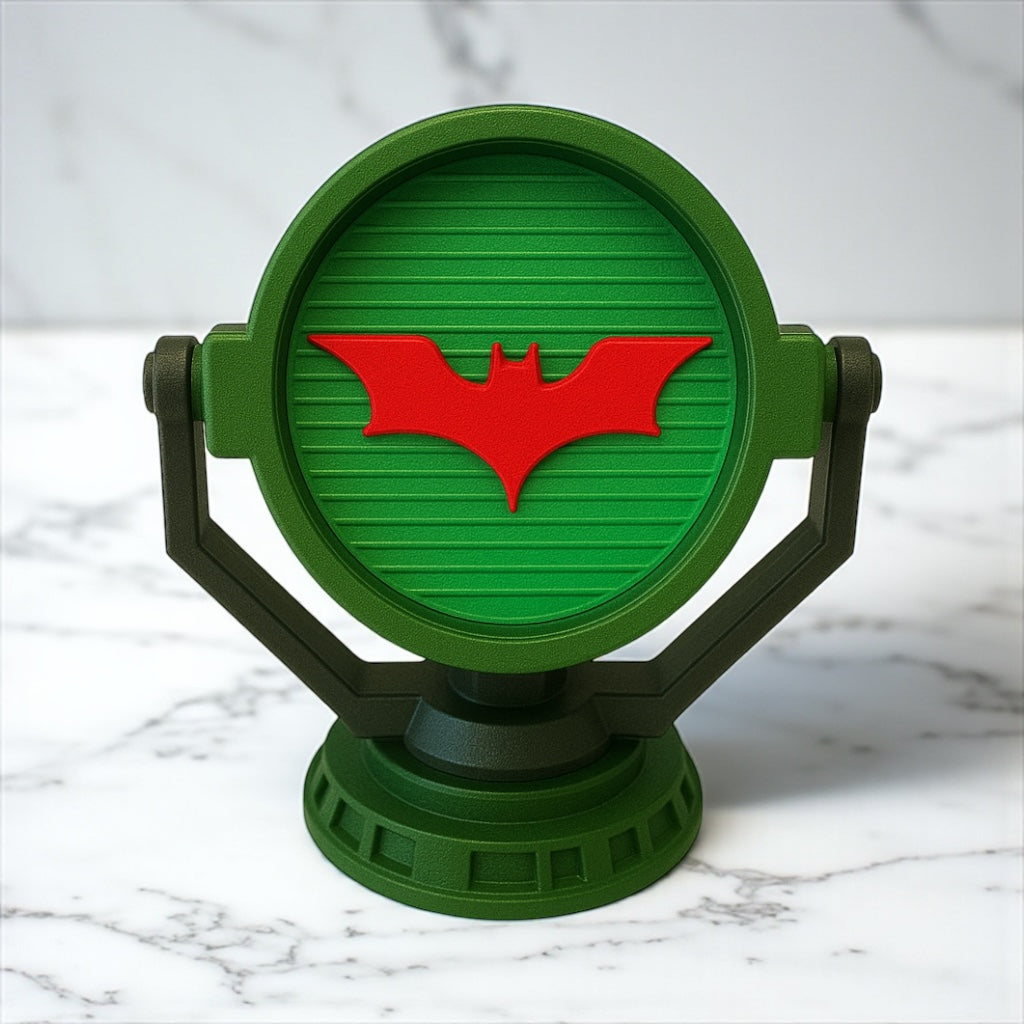 Batman Inspired Coaster Set & Display Stand Unique Emblems with Bat‑Signal Holder