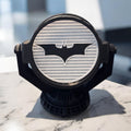 Batman Inspired Coaster Set & Display Stand       Unique Emblems with Bat‑Signal Holder