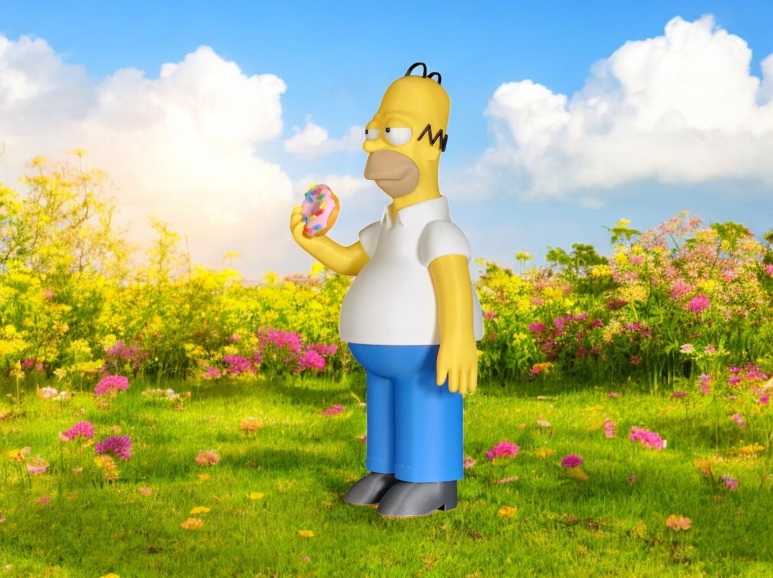 Homer Simpson Figurine       3D Printed Display Model