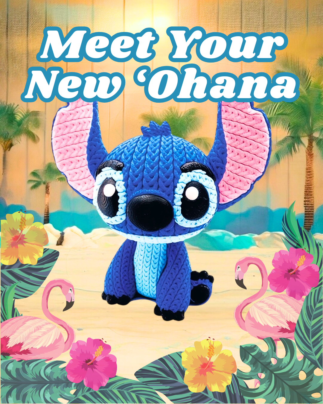 Stitch Figurine     Standing / Sitting      3D‑Printed       Crochet‑Style