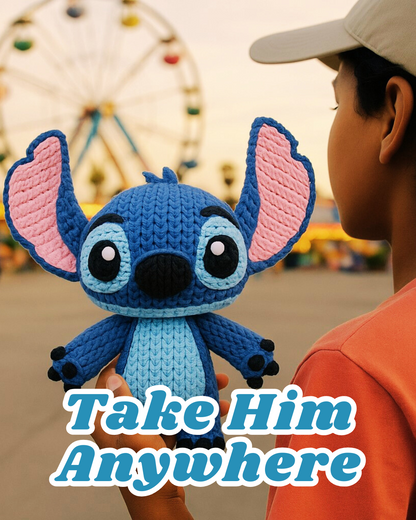 Stitch Figurine     Standing / Sitting      3D‑Printed       Crochet‑Style