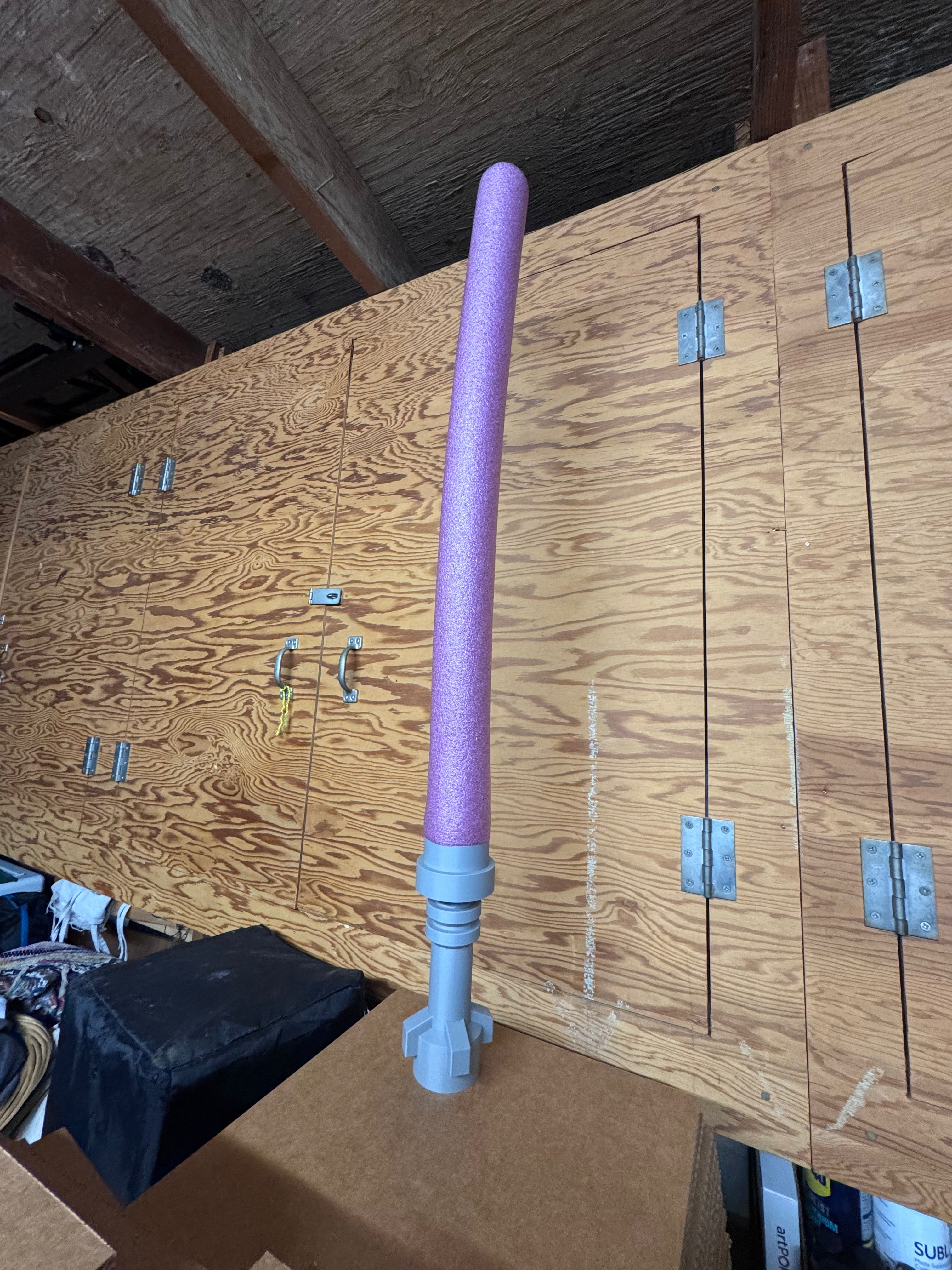 LEGO‑Style Lightsaber Pool Noodle Adapter   3D Printed Hilt with Bonus Double‑Sided Connector