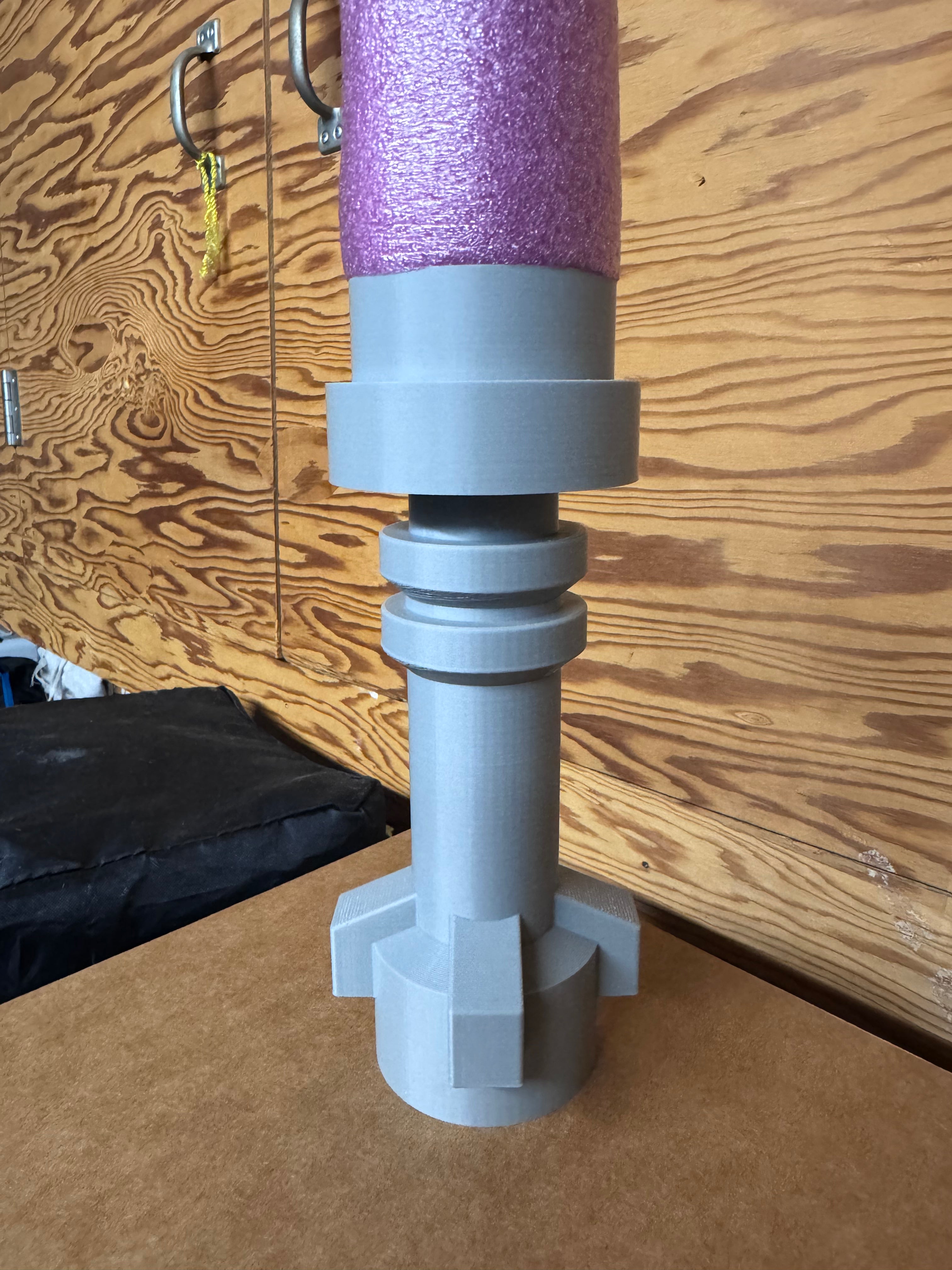 LEGO‑Style Lightsaber Pool Noodle Adapter   3D Printed Hilt with Bonus Double‑Sided Connector