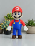 Retro Plumber Figurine – 3D‑Printed Display Model (Video Game Fan Art)