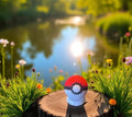 Knit‑Texture Poké-Ball Figurine     3D‑Printed Display with Base (Fan‑Inspired Collectible)