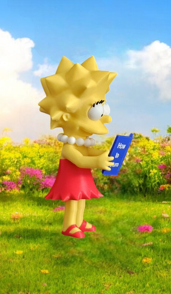 Lisa Simpson Figurine    3D‑Printed Display Model
