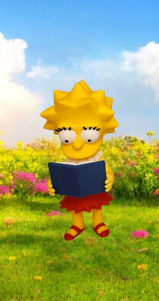 Lisa Simpson Figurine    3D‑Printed Display Model