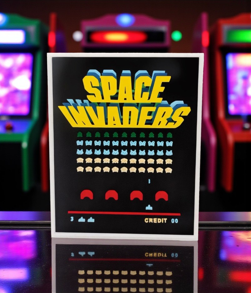 Space Invaders                                          3D‑Printed Retro Gamer Display